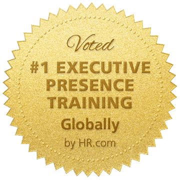 Seal showing winner of Best Executive Presence Training, HR.com award Leadership Training